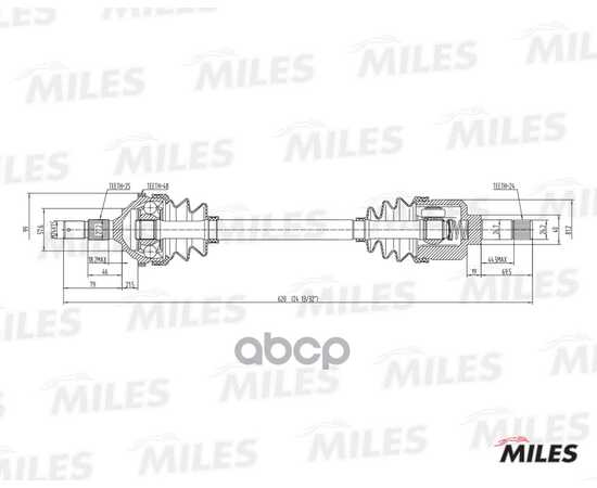 Купить ПРИВОД В СБОРЕ ЛЕВЫЙ PEUGEOT 406 1.6-2.0 95-04 (ABS) (GKN 303488) GC01096