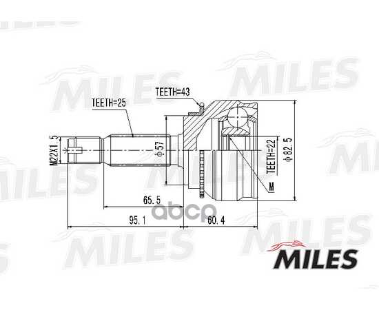 Купить ШРУС НАРУЖНЫЙ MITSUBISHI LANCER IX 1.6 03- (С ABS) (GSP 839141) GA20271