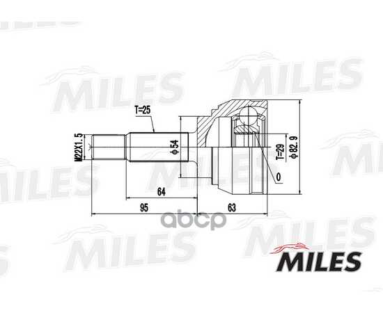 Купить ШРУС НАРУЖНЫЙ MITSUBISHI CARISMA 1.6-1.9TD 96-06 (GSP 839021) GA20248