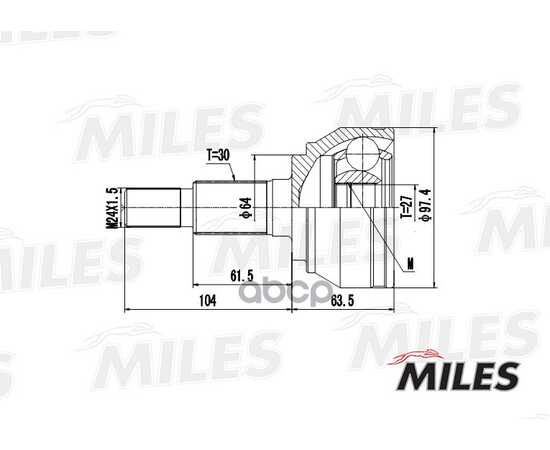 Купить ШРУС НАРУЖНЫЙ VW TOUAREG 3.0-3.6 02-06 (GKN 304557) GA20532