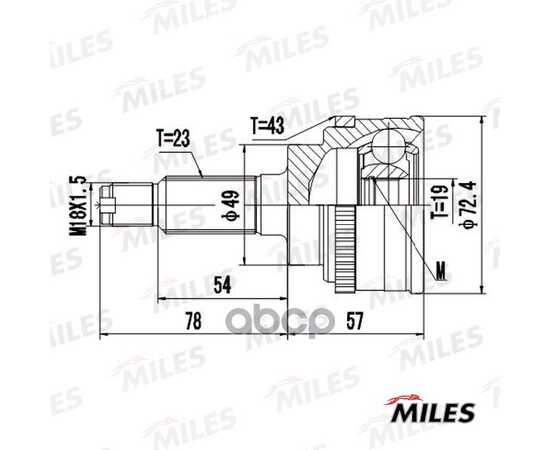 Купить ШРУС НАРУЖНЫЙ SUZUKI IGNIS 1.3 00-03 (С ABS) (GSP 857039) GA20434