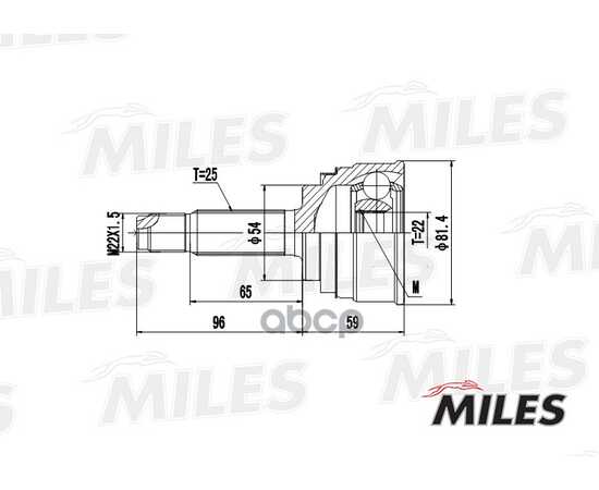 Купить ШРУС НАРУЖНЫЙ MITSUBISHI GALANT/COLT/LANCER 1.3/1.8 87-96 (GKN 301982) GA20263