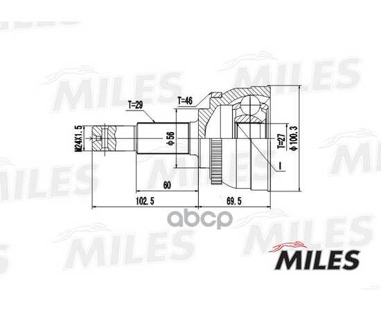 Купить ШРУС НАРУЖНЫЙ NISSAN MAXIMA/X-TRAIL 94- (С ABS) (GSP 841022) GA20300