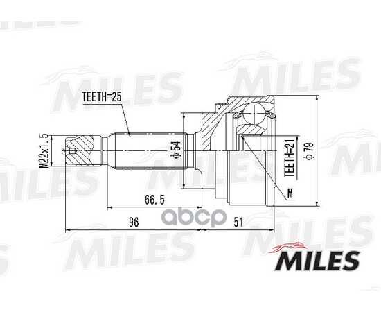 Купить ШРУС НАРУЖНЫЙ MITSUBISHI COLT 1.5-95-05 (С ABS) (GSP 839121) GA20256