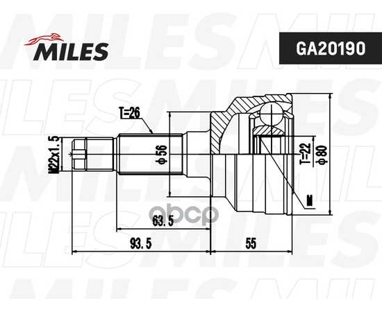 Купить ШРУС НАРУЖНЫЙ KIA SEPHIA 1.5-1.8 93- (GKN 302969) GA20190