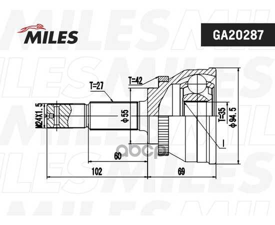 Купить ШРУС НАРУЖНЫЙ NISSAN ALMERA 1.8-2.2D 00- (GSP 841137) GA20287