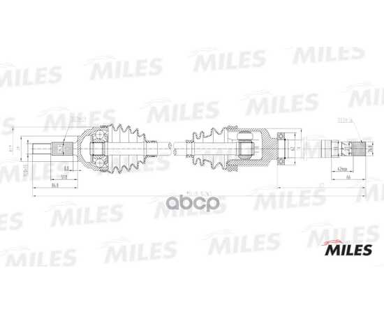 Купить ПРИВОД В СБОРЕ ПРАВЫЙ RENAULT MEGANE 1.6 02- (GKN 304339) GC02117