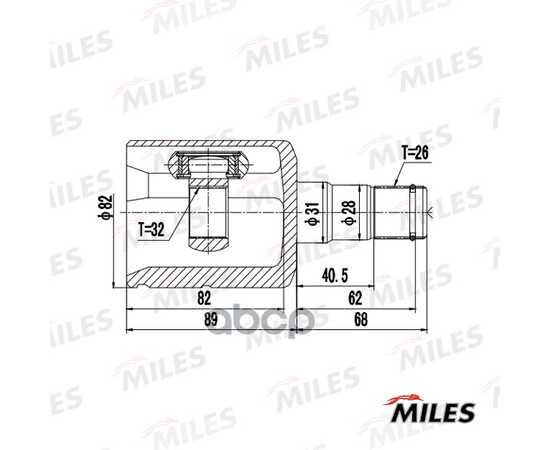 Купить ШРУС ВНУТРЕННИЙ AUDI A3 II/SKODA/VW GOLF V-VI/PASSAT VI 1.6-2.0 03- GA10571