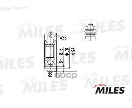 Купить ШРУС ВНУТРЕННИЙ AUDI 100/80 1.6/1.8 76-91 (GKN 305021) GA10001