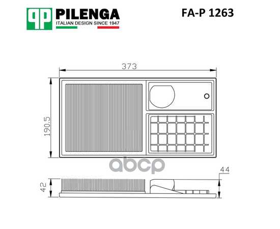 Купить ФИЛЬТР ВОЗДУШНЫЙ FABIA, OKTAVIA, POLO, GOLF, JETTA FA-P1263