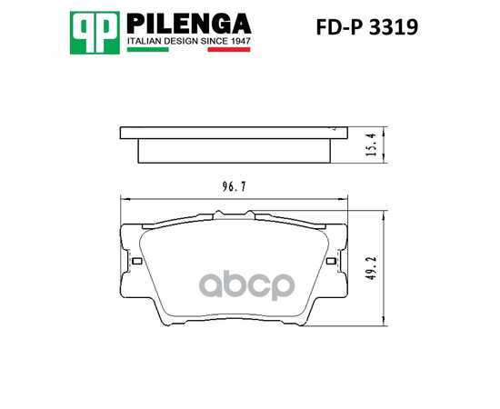 Купить КОЛОДКИ ТОРМОЗНЫЕ ДИСКОВЫЕ ЗАДНИЕ TOYOTA RAV 4 III (A30), IV (A40) FD-P3319