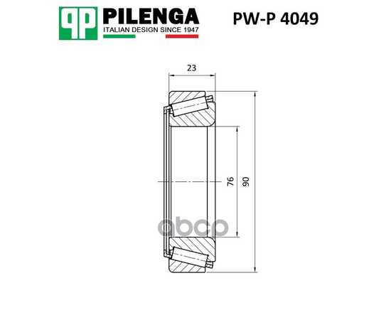 Купить ПОДШИПНИК СТУПИЦЫ ЗАДНЕЙ (КОМПЛЕКТ) FORD TRANSIT 2000- PW-P4049