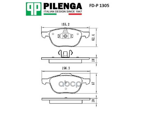 Купить КОЛОДКИ ТОРМОЗНЫЕ ДИСКОВЫЕ ПЕРЕДНИЕ FOCUS 2 C-MAX MAZDA VOLVO FD-P 1305