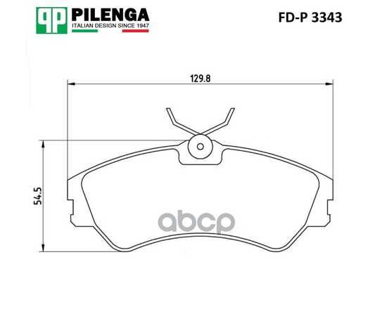 Купить КОЛОДКИ ТОРМОЗНЫЕ ПЕРЕДНИЕ 130Х54,5Х19 VAG VW T4 FD-P3343