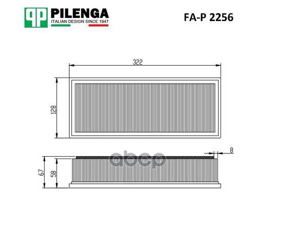 Купить ФИЛЬТР ВОЗДУШНЫЙ, AUDI FA-P2256