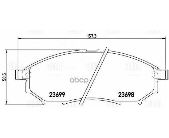 Купить КОЛОДКИ ТОРМ. ДЛЯ А/М NISSAN MURANO (08-) ДИСК. ПЕРЕД. TRIALLI PF 1416