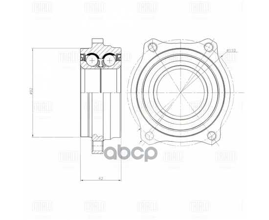 Купить СТУПИЦА ДЛЯ А/М MERCEDES C (W204) (07-)/E (C207) (09-) (ЗАДН. С ПОДШИП.) TRIALLI MR 1500