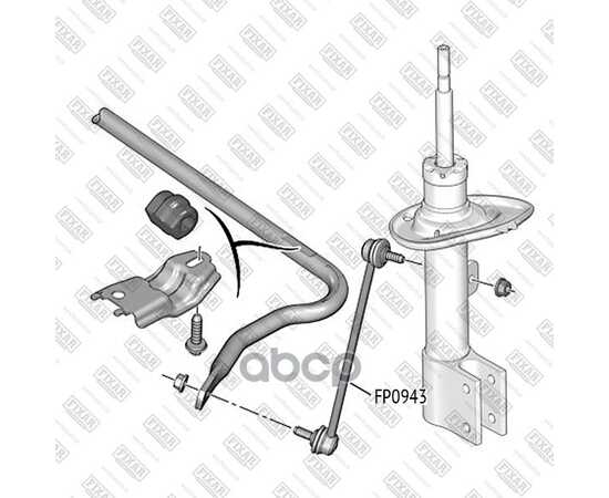 Купить ТЯГА СТАБИЛИЗАТОРА ПЕРЕДНЯЯ ЛЕВАЯ/ПРАВАЯ CITROEN C4 PICASSO 07->PEUGEOT 3008/5008 09-> FIXAR FP0943