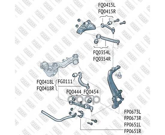 Купить ТЯГА СТАБИЛИЗАТОРА ПЕРЕДНЯЯ ПРАВАЯ AUDI A4/A6 95-SKODA SUPERB 01-VW PASSAT 96- FP0651R