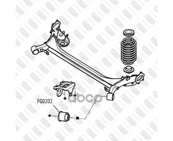 Купить САЙЛЕНТБЛОК ЗАДНЕЙ БАЛКИ PEUGEOT 307 02-CITROEN C4 04- FG0202