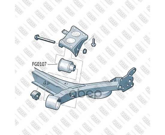 Купить САЙЛЕНТБЛОК ЗАДНЕЙ БАЛКИ AUDI A3 96-VW BORA 98-VW GOLF 96- FG0107