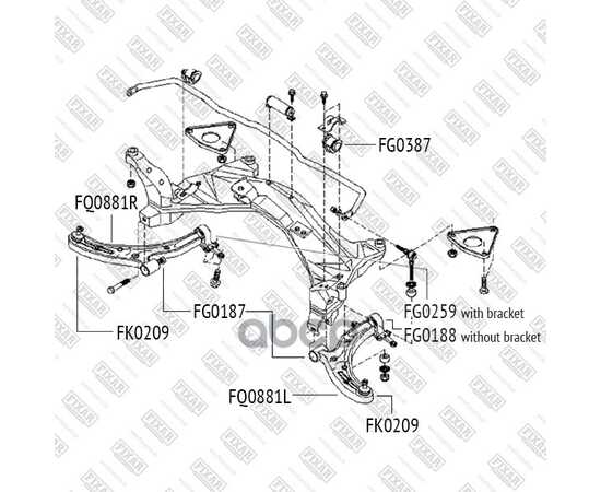 Купить САЙЛЕНТБЛОК РЫЧАГА NISSAN ALMERA 00-> FIXAR FG0188