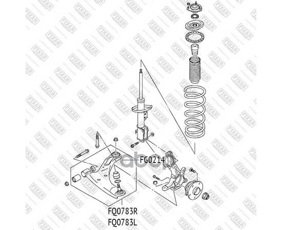 Купить РЫЧАГ ПОДВЕСКИ ПЕРЕДНИЙ НИЖНИЙ ПРАВЫЙ SUZUKI GRAND VITARA 05- FQ0783R