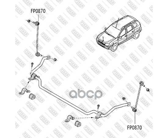 Купить ТЯГА СТАБИЛИЗАТОРА ПЕРЕДНЯЯ ЛЕВАЯ/ПРАВАЯ RENAULT DUSTER 10->VOLVO 850/V70/S70 91-> FIXAR FP0870