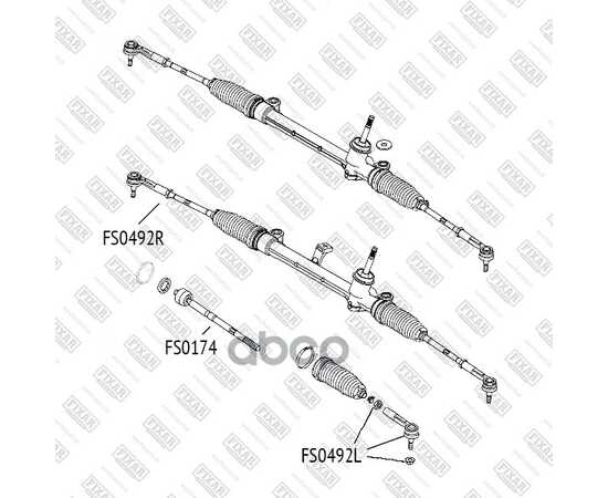 Купить НАКОНЕЧНИК РУЛЕВОЙ ТЯГИ ЛЕВЫЙ OPEL CORSA 05-FIAT PUNTO/GRANDE PUNTO 05- FS0492L