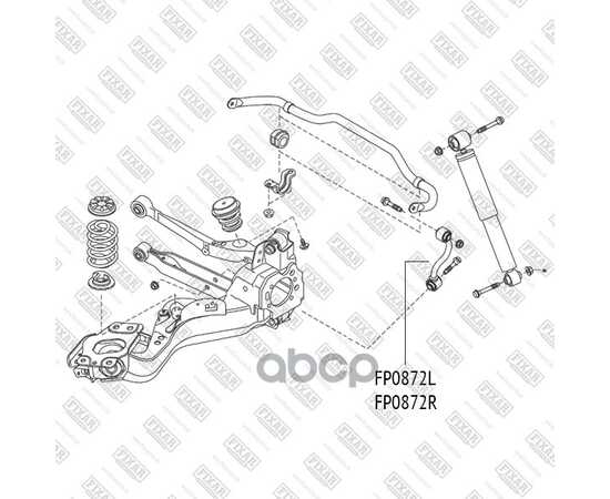 Купить ТЯГА СТАБИЛИЗАТОРА ЗАДНЯЯ ЛЕВАЯ NISSAN QASHQA/X-TRAIL 07-RENAULT KOLEOS 08- FP0872L