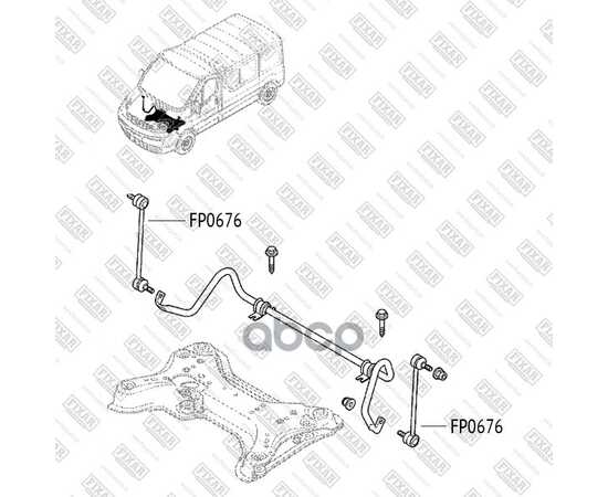 Купить ТЯГА СТАБИЛИЗАТОРА ПЕРЕДНЯЯ ЛЕВАЯ/ПРАВАЯ RENAULT ESPACE/LAGUNA 01->OPEL VIVARO 01-> FIXAR FP0676