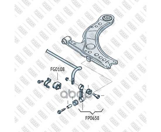 Купить ТЯГА СТАБИЛИЗАТОРА ПЕРЕДНЯЯ ЛЕВАЯ/ПРАВАЯ AUDI A3 96-SKODA OCTAVIA 96-VW BORA/GOLF/NEW BEETLE 98- FP0658