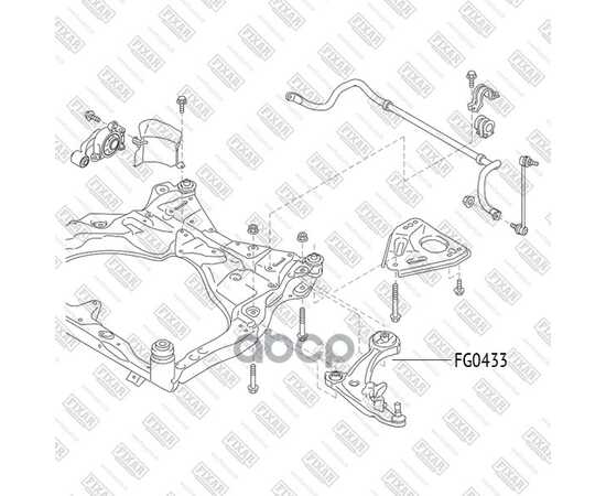 Купить САЙЛЕНТБЛОК ПЕРЕДНЕГО РЫЧАГА ЗАДНИЙ NISSAN MURANO 07- FG0433