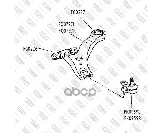 Купить САЙЛЕНТБЛОК ПЕРЕДНЕГО РЫЧАГА ЗАДНИЙ TOYOTA CAMRY 01- FG0227