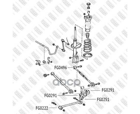 Купить САЙЛЕНТБЛОК ЗАДНЕГО КУЛАКА TOYOTA CAMRY 01-> FIXAR FG0291