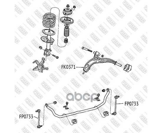 Купить ТЯГА СТАБИЛИЗАТОРА ПЕРЕДНЯЯ ЛЕВАЯ/ПРАВАЯ CHRYSLER PACIFICA/VOYAGER 00-DODGE CARAVAN 95- FP0733