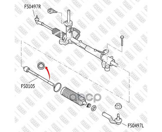 Купить НАКОНЕЧНИК РУЛЕВОЙ ТЯГИ ЛЕВЫЙ FORD FOCUS/C-MAX 03-VOLVO C30/C70/S40/V50 04- FS0497L