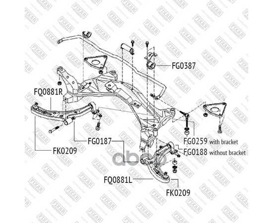 Купить РЫЧАГ ПОДВЕСКИ ПЕРЕДНИЙ НИЖНИЙ ПРАВЫЙ NISSAN ALMERA 00- FQ0881R