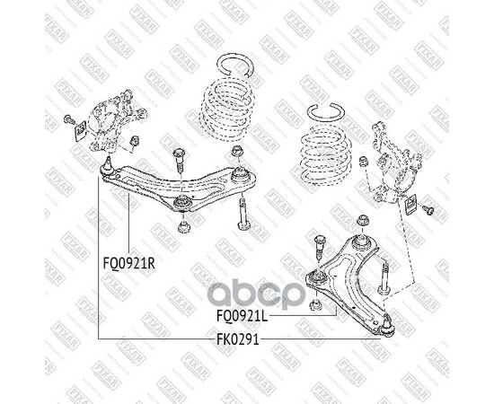 Купить РЫЧАГ ПОДВЕСКИ ПЕРЕДНИЙ НИЖНИЙ ЛЕВЫЙ RENAULT FLUENCE/MEGANE/SCENIC 08- FQ0921L