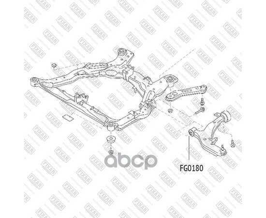 Купить САЙЛЕНТБЛОК ПЕРЕДНЕГО РЫЧАГА ПЕРЕДНИЙ NISSAN MURANO 07-> FIXAR FG0180