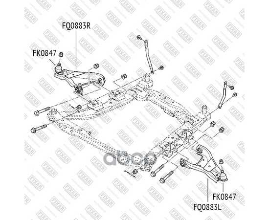 Купить РЫЧАГ ПОДВЕСКИ ПЕРЕДНИЙ НИЖНИЙ ЛЕВЫЙ RENAULT DUSTER 10-> FIXAR FQ0883L