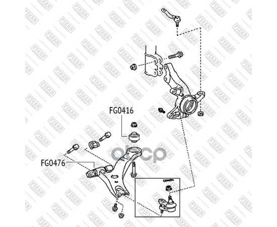 Купить САЙЛЕНТБЛОК ПЕРЕДНЕГО РЫЧАГА ЗАДНИЙ TOYOTA SIENNA 03-> FIXAR FG0416