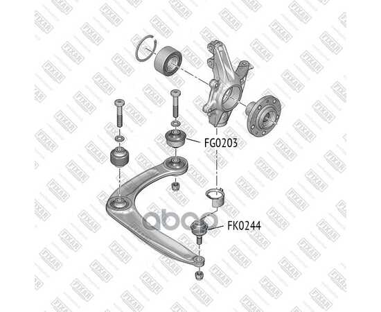 Купить САЙЛЕНТБЛОК ПЕРЕДНЕГО РЫЧАГА ЗАДНИЙ PEUGEOT 307 00-> FIXAR FG0203