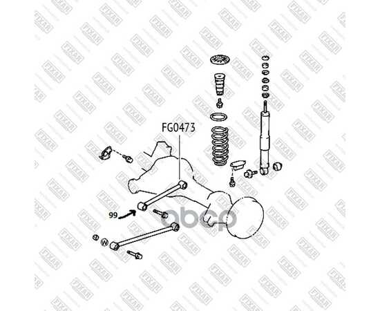 Купить САЙЛЕНТБЛОК ЗАДНЕГО РЫЧАГА TOYOTA LAND CRUISER 100 98- FG0473