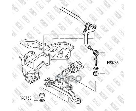 Купить ТЯГА СТАБИЛИЗАТОРА ПЕРЕДНЯЯ ЛЕВАЯ/ПРАВАЯ CITROEN JUMPER 94-FIAT DUCATO 94-PEUGEOT BOXER 94- FP0735