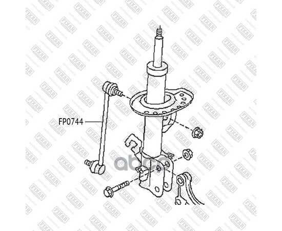 Купить ТЯГА СТАБИЛИЗАТОРА ПЕРЕДНЯЯ ЛЕВАЯ/ПРАВАЯ NISSAN JUKE 10-TOYOTA AVENSIS/COROLLA/PRIUS 00- FP0744