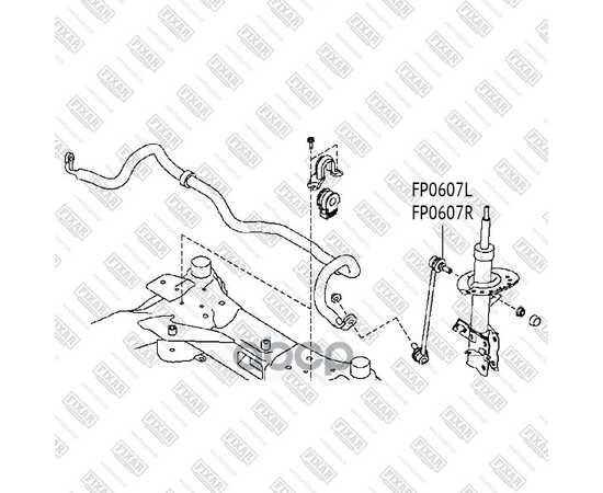 Купить ТЯГА СТАБИЛИЗАТОРА ПЕРЕДНЯЯ ЛЕВАЯ NISSAN QASHQAI/X-TRAIL/MURANO 07-RENAULT KOLEOS 07- FP0607L