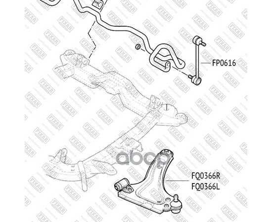 Купить ТЯГА СТАБИЛИЗАТОРА ПЕРЕДНЯЯ ЛЕВАЯ/ПРАВАЯ OPEL COMBO/CORSA/VECTRA/MERIVA 01->SAAB 9-5 97-> FIXAR FP0616