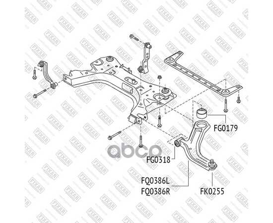 Купить РЫЧАГ ПОДВЕСКИ ПЕРЕДНИЙ НИЖНИЙ ПРАВЫЙ NISSAN MICRA/NOTE 03- FQ0386R