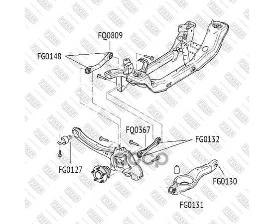 Купить РЫЧАГ ПОДВЕСКИ ЗАДНИЙ НИЖНИЙ ЛЕВЫЙ/ПРАВЫЙ FORD FOCUS/C-MAX 98-MAZDA 3/5 03-VOLVO C30/S40/V50 04- FQ0367